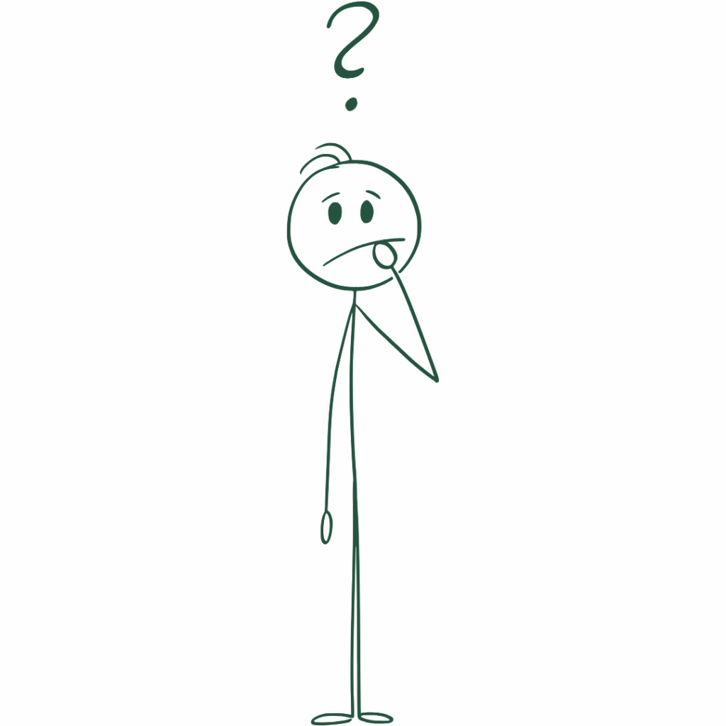 A person looking confused.